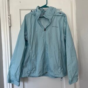 Columbia Sky Blue Hooded Windbreaker